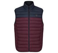 Tokyo Laundry Men's Yestin Colour Block Quilted Puffer Gilet with Fleece Lined Collar
