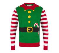 Tokyo Laundry Merry Christmas Men's 'Elfie' Novelty Knitted Crew Neck Xmas Jumper