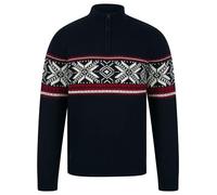 Tokyo Laundry Merry Christmas Men's Nordic Fair Isle Jacquard Knit Jumper with Quarter Zip Funnel Neck