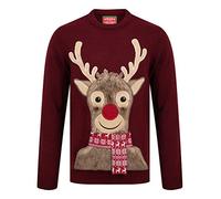 Tokyo Laundry - Merry Christmas Sleepy Reindeer Xmas Jumper - Oxblood - S