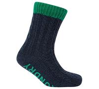 Tokyo Laundry Scoresby Borg Lined Chunky Cable Knit Slipper Socks in Shady Glade Green