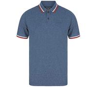 Tokyo Laundry Thornwood Grindle Cotton Pique Polo Shirt in Washed Blue S