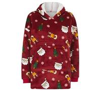Tokyo Laundry Unisex Kid's 'Christmas Stickers' Oversized Xmas Fleece Lined Blanket Hoodie