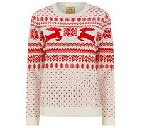Tokyo Laundry Women’s Lapland Jacquard Nordic Fairisle Novelty Christmas Jumper in Gardenia - 14