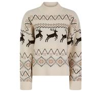 Tokyo Laundry Women's Jacquard Nordic Fair Isle Style Drop Shoulder Relaxed Fit Christmas Jumper