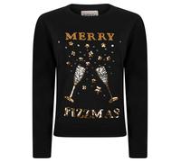 Tokyo Laundry Women's Merry Fizzmas Sequin Novelty Knitted Christmas Jumper