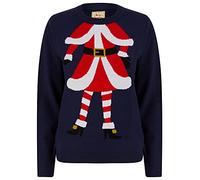 Tokyo Laundry Women's Mrs Claus Motif Novelty Christmas Jumper - Eclipse Blue - 14