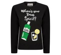 Tokyo Laundry Women's Xmas Spirit Sequin Novelty Knitted Christmas Jumper