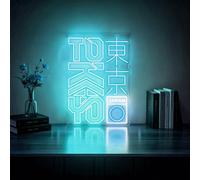 Tokyo LED Neon Sign, Japanese Kanji Neon Light, USB Dimmable Neon Wall Sign | Dimmable Japanese Neon Sign Led Wall Decor for Bar Pub Party Bedroom Game Room Home, 1Pc Chain, USB Powered, 11.81"x16.14"