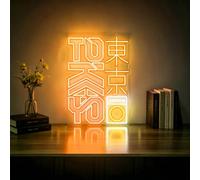 Tokyo LED Neon Sign, Japanese Kanji Neon Light, USB Dimmable Neon Wall Sign | Dimmable Japanese Neon Sign Led Wall Decor for Bar Pub Party Bedroom Game Room Home, 1Pc Chain, USB Powered, 11.81"x16.14"