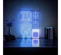 Tokyo LED Neon Sign, Japanese Kanji Neon Light, USB Dimmable Neon Wall Sign | Dimmable Japanese Neon Sign Led Wall Decor for Bar Pub Party Bedroom Game Room Home, 1Pc Chain, USB Powered, 11.81"x16.14"