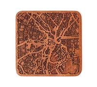 Tokyo Map Coaster, One piece, Sapele Wooden Coaster with City map, Multiple City Optional, Handmade