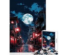 Tokyo Moon Night for Adults 1000 Piece Puzzle Train Logical Thinking And Problem-solving Relaxing Stress Free Enjoyment (38x52cm)
