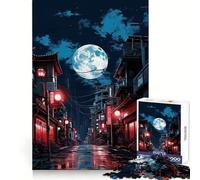 Tokyo Moon Night Teenagers Puzzles 1000 Piece Jigsaws Boost Recall Relax Time Accurate Edge Amazing Present (38x52cm)