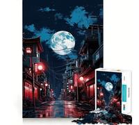 Tokyo Moon Night Teenagers Puzzles 1000 Piece Jigsaws Boost Recall Relax Time Accurate Edge Amazing Present (38x52cm)