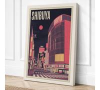 Tokyo Neon Dreams Vintage Canvas Wall Art Print 30x20 Inch