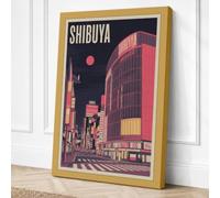 Tokyo Neon Dreams Vintage Canvas Wall Art Print 30x20 Inch