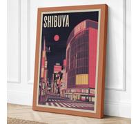 Tokyo Neon Dreams Vintage Canvas Wall Art Print 30x20 Inch