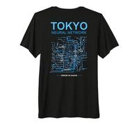 Tokyo Neural Network Circuit Board Railway Map - On The Back Premium T-Shirt