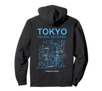 Tokyo Neural Network Circuit Board Railway Map - On The Back Pullover Hoodie