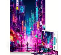 Tokyo Night 1000 Piece Jigsaw Puzzles for Adults Jigsaw Thought Toy Indoor Fun Accurate Edge Art Collectible (38x52cm)