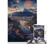 Tokyo Night Fireworks 1000 Pieces Puzzles for Adults Great Gifts for Games Hand Speed Race Home Decoration Toys for And from 14 Years And over size 38x26cm