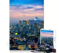 Tokyo Night Japan Tower Jigsaw Puzzle 1000 Piece for Adults Strong Logic Toy Anxiety Relief Clear Edge Festival Gift (38x26cm)
