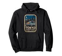 Tokyo Night Rail Japan Vintage City Train Anime Souvenir Pullover Hoodie