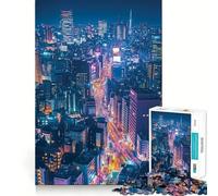 Tokyo Night Skyline 1000 Piece Jigsaw Puzzles for Adults Brain Tease Toy Relax Time Perfect Cut Memorable Gift (38x52cm)