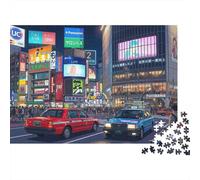 Tokyo Night Street 1000 Pieces Thick Cardboard Jigsaw Puzzle Set Jigsaw Collectors Hard Difficult Educational Game 38x26cm/1000pcs
