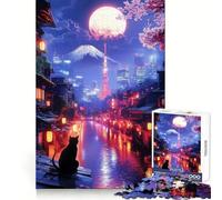 Tokyo Night Tranquility Jigsaw Puzzle for Teenagers 1000 Pieces Cognitive Toy Quiet Hobby Premium Edge (38x52cm)