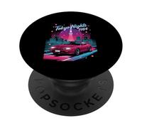 Tokyo Nights 1984 Retro Japanese City Car PopSockets Adhesive PopGrip