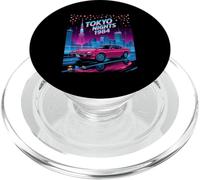 Tokyo Nights 1984 Retro Synthwave Night City Car PopSockets PopGrip for MagSafe