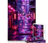 Tokyo Nights Cyberpunk 1000 Piece Jigsaw Puzzles for Adults Jigsaw Memory Lift Slow Enjoy Image Assembly Creative Gift (50x75cm)
