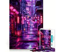 Tokyo Nights Cyberpunk 1000 Piece Jigsaw Puzzles for Adults Jigsaw Memory Lift Slow Enjoy Image Assembly Creative Gift (50x75cm)