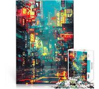 Tokyo Nights StreetJigsaw Puzzle for teenagers 1000 Pieces learning educational is ideal as a gift for the whole family 38x26cm
