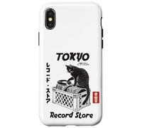 Tokyo Record Store Cat, Vintage Japanese Vinyl Music Anime Case for iPhone X/XS