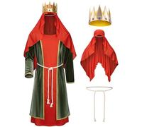 TOKYO REVENGERS Adult 3 Wise Men Costume Biblical Nativity Costume Three Kings Costume For Men Accessories Set(Red L)