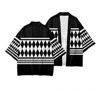 Tokyo Revengers Coat Cape Ryuguji Ken Cosplay Costume Black Cool Coat Jacket Tops Uniform Coat Halloween Carnival Cape for Women Men, Black / White, 4X-Large