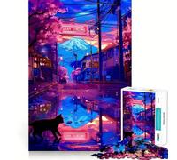 Tokyo Serenity Tranquility 1000 Pieces Jigsaw Puzzles for Teenagers Cognitive Toy Gentle Leisure Pattern Assembly Fine Art Piece (38x26cm)