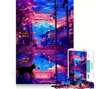 Tokyo Serenity Tranquility Teenagers 1000 Piece Jigsaw Puzzle Memory Gain Light Relax Design Assembly Wall Art Decor (38x52cm)