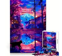 Tokyo Serenity Tranquility Teenagers 1000 Piece Jigsaw Puzzle Memory Gain Light Relax Design Assembly Wall Art Decor (38x52cm)