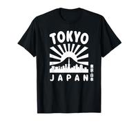 Tokyo Skyline Japan Mt Fuji Landmarks Skytree Kanji Souvenir T-Shirt