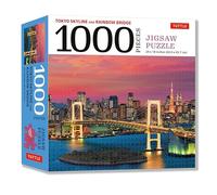 Tokyo Skyline Jigsaw Puzzle - 1,000 pieces: The Rainbow Bridge and Tokyo Tower (Finished size 24 in X 18 in)