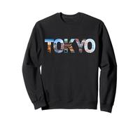 Tokyo Skyline Typography Japan Cityscape Lettering Sweatshirt
