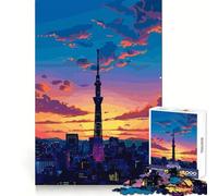 Tokyo Skytree at Sunset 1000 Piece Jigsaw Puzzle for Teenagers Reason Skill Toy Stress Free Exact Cut Lovely Present (50x75cm)