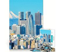 Tokyo Snowy Fuji Mount Jigsaw Puzzles 1000 Pieces for Adults Reason Skill Toy Calm Relax Exact Cut Heartfelt Gift (38x26cm)