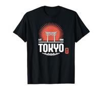 Tokyo Souvenir Tori Gate Japan Sun Japanese Kanji Hanko T-Shirt