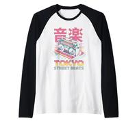 Tokyo Street Beats Pop Culture Japanese Aesthetic Raglan Baseball Tee