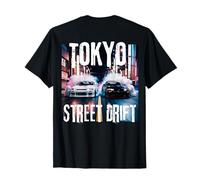 Tokyo Street Drift JDM Sport Cars Racing Print On The Back T-Shirt